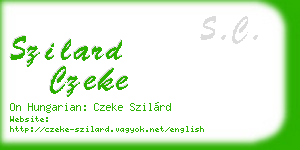 szilard czeke business card